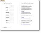 Debt Consolidation Sheet