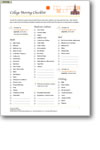 College Moving Checklist